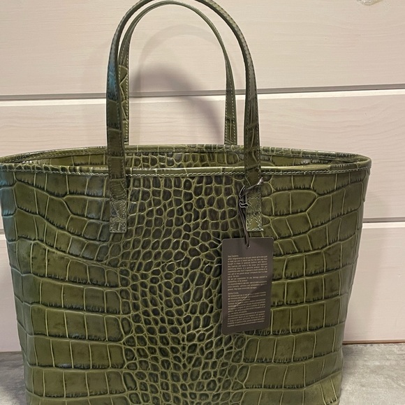 Roberto Cavalli moss green tote - purse NWT - Picture 6 of 15